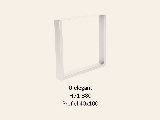 Metalen onderstel U elegant RAL9010 - 71 cm hoog - 80 cm breed. Profiel, foto 1