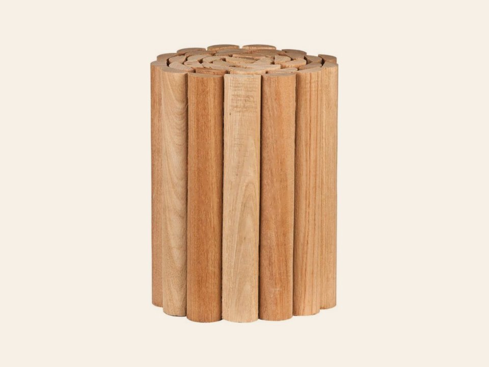 Hardhouten rolborder 180 cm
