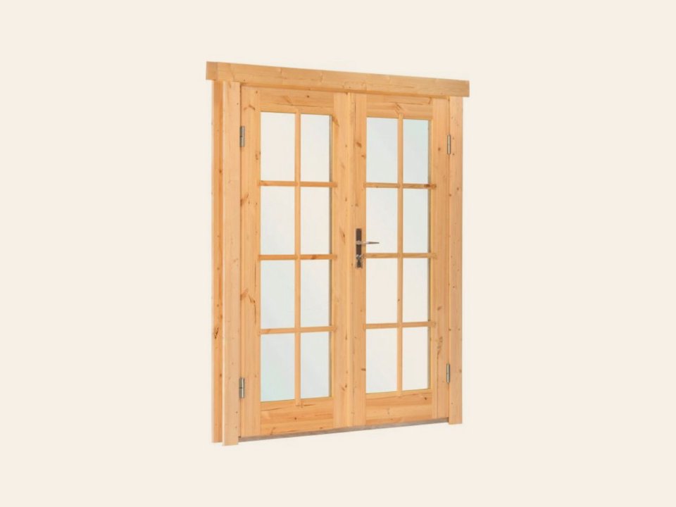 Dubbele glas deur 8-ruits Deluxe