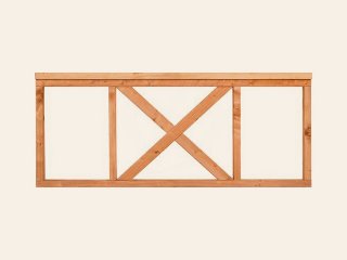 Kruishekwerk Red Class Wood inclusief afdeklat