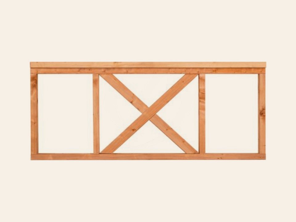 Kruishekwerk Red Class Wood inclusief afdeklat