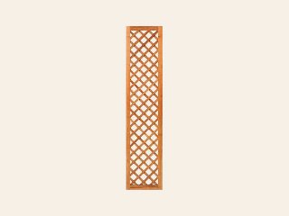 Trellis met lijst, diagonale lamellen hardhout kunstmatig gedroogd