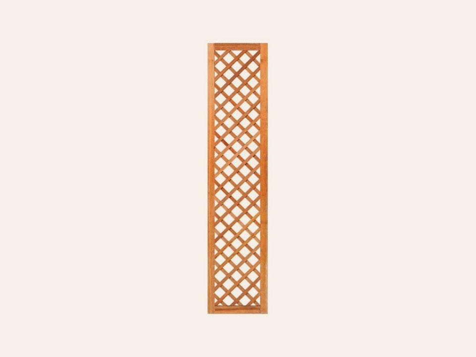 Trellis met lijst, diagonale lamellen hardhout kunstmatig gedroogd