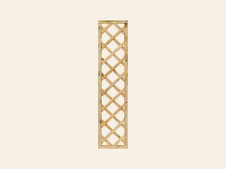 Trellis met lijst, diagonale lamellen grenen groen geïmpregneerd