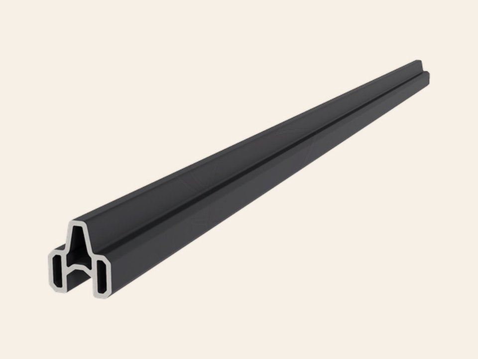Aluminium frameset voor reguliere schermplanken zwart