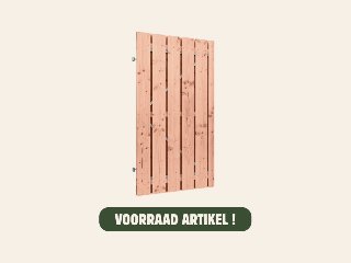 Deur op stalen frame douglas geschaafd 120 × 195 cm