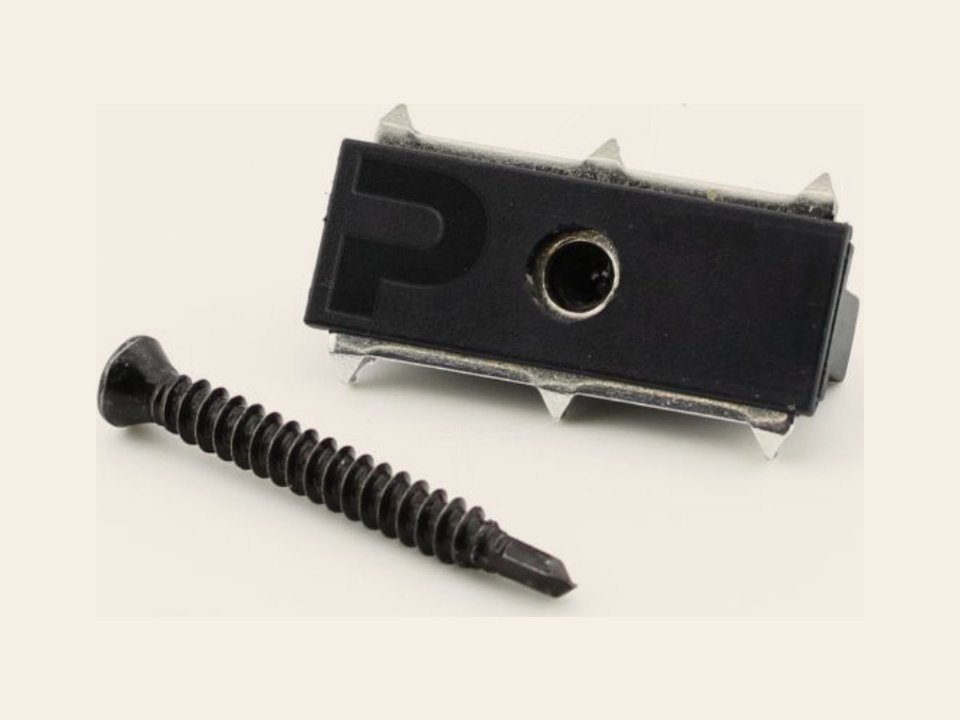 PuraFix vlonderplank clip RVS zwart voor blinde bevestiging – set 100 stuks