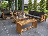 Teak loungeset Riverside tafel met glasplaat, foto 2