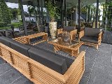Teak loungeset Riverside tafel met glasplaat, foto 3