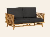 Teak loungeset Riverside 2-zits bank incl. kussens, foto 1