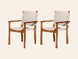Teak tuinstoel Riau (set van 2 stoelen), foto 3