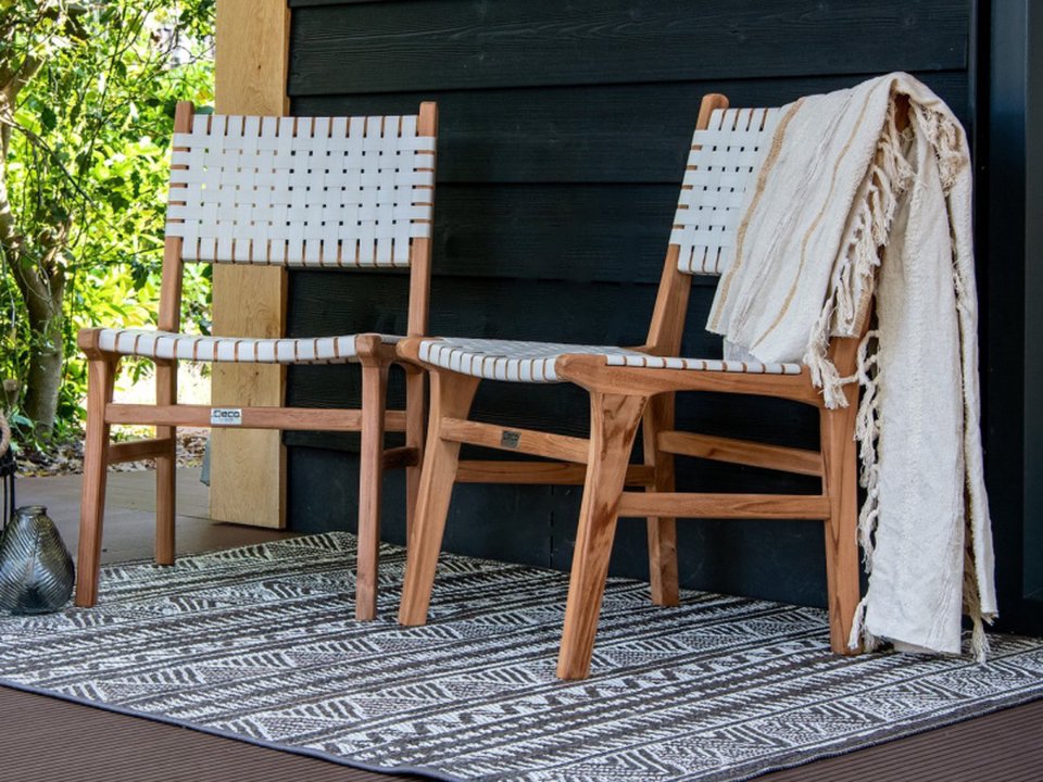 Teak tuinstoel Mataram (set van 2 stoelen)