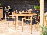 Stapelbare teak stoel Toledo (set van 2 stoelen), foto 2