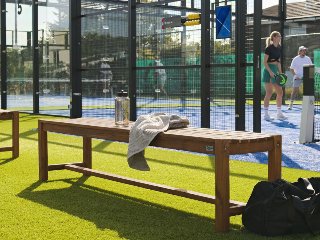 Teak tuinbank Court