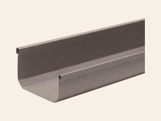 Bakgoot PVC 400 cm Ø 95 mm / grijs