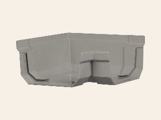 Bakgoot binnenhoek Ø 95 mm / grijs