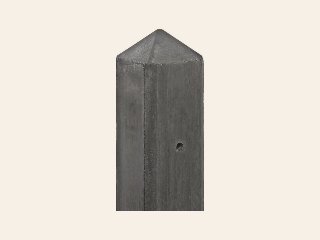 Betonpaal glad met diamantkop antraciet Ongecoat 280 cm