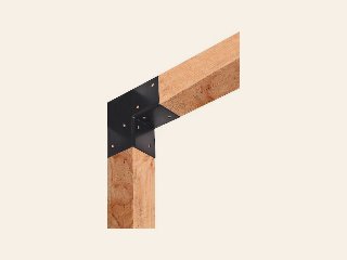 Paalverbinder 2-weg hoek model