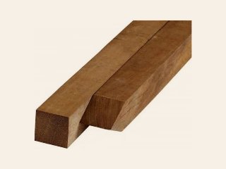 Hardhouten beschoeiingspaal fijnbezaagd 70 × 70 mm