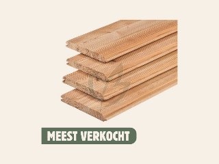 Douglas Dakbeschot geschaafd