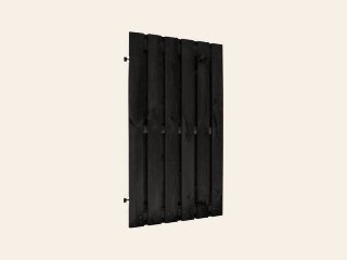 Tuindeur Privacy zwart 100 × 195 cm zwart geschaafd