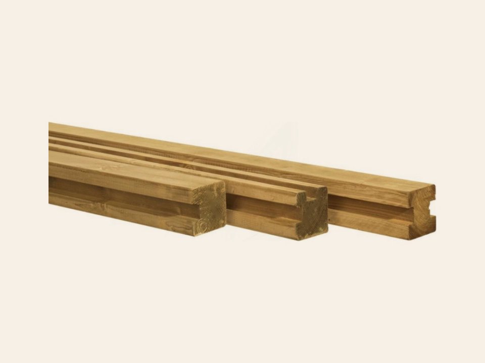 Grenen sleufpaal 8,8 × 8,8 × 270 cm geïmpregneerd