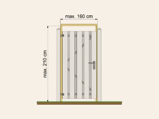 Tuindeurkozijn geschaafd grenen max 160 cm breed, groen geïmpregneerd