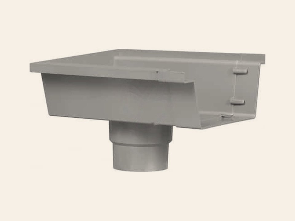 Bakgoot einduitloop Ø 125 mm