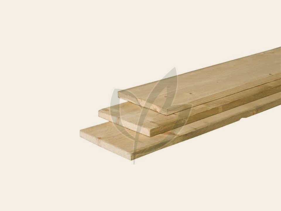 Blank vuren plank geschaafd