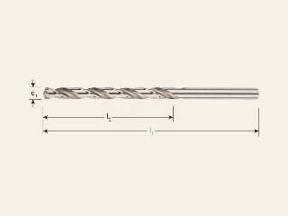 HSS spiraalboor, DIN 340, type N
