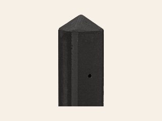 Betonpaal glad met diamantkop antraciet gecoat 180 tm 250 cm