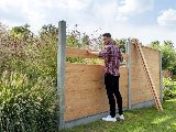 Betonpalen antraciet met Platte Kop, foto 4