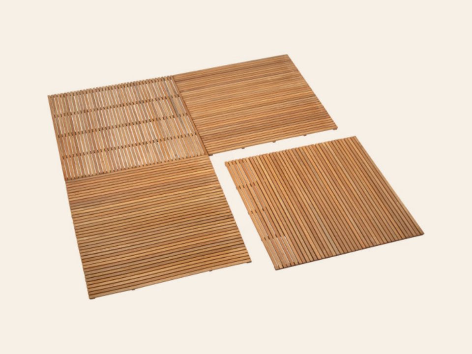 Tuintegel hardhout Bangkirai 100 × 100 cm