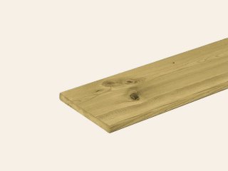 Geïmpregneerde schuttingplank geschaafd