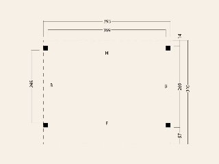 Kapschuur Economy basispakket Red Class Wood 400 x 300 cm