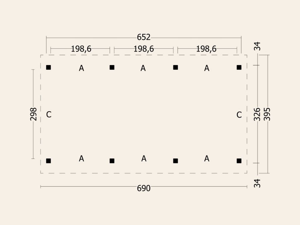 Hamar L Type 5 Douglas Gedroogd Potdekselplank blank