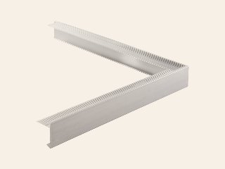 Aluminium daktrimhoek, binnen en buiten