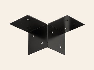 Pergola Vloerelement Zwart voor 12 x 12 cm palen - Per stuk