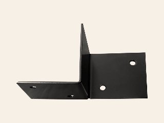Pergola Muurelement Zwart Gecoat voor 9 x 9 cm balken Links - Per stuk