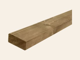 Geïmpregneerde balk fijnbezaagd 50 x 150 mm