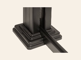 PuraFence aluminium begin- en eindprofiel (3,8 x 2,28 / 6,2 x 2,4) x 179,2 cm, zwart (incl. clips)