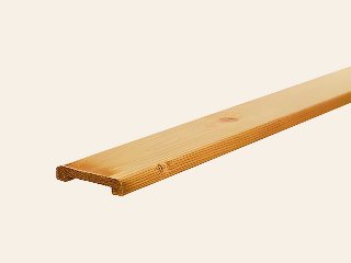 Afdeklat breed, 19 x 96 mm, sponning 62 mm Geïmpregneerd