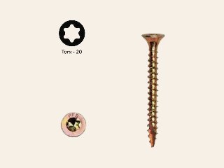 Spaanplaatschroef Ø 4,5 mm Torx T20, PFS+ verzinkt, 200 stuks
