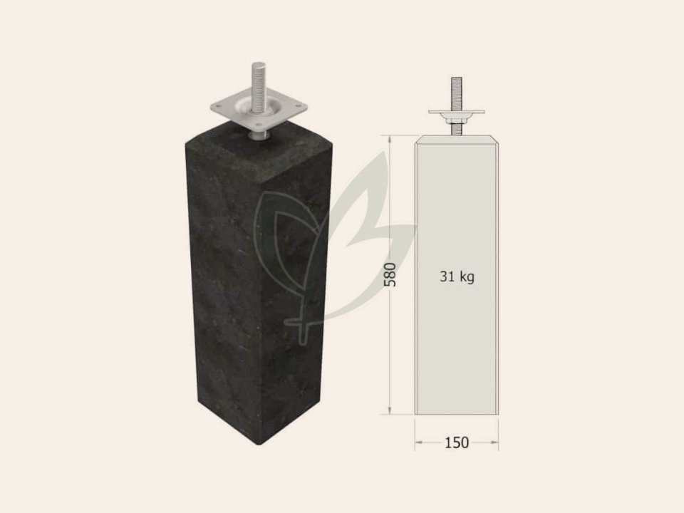Betonpoer Antraciet M – M20