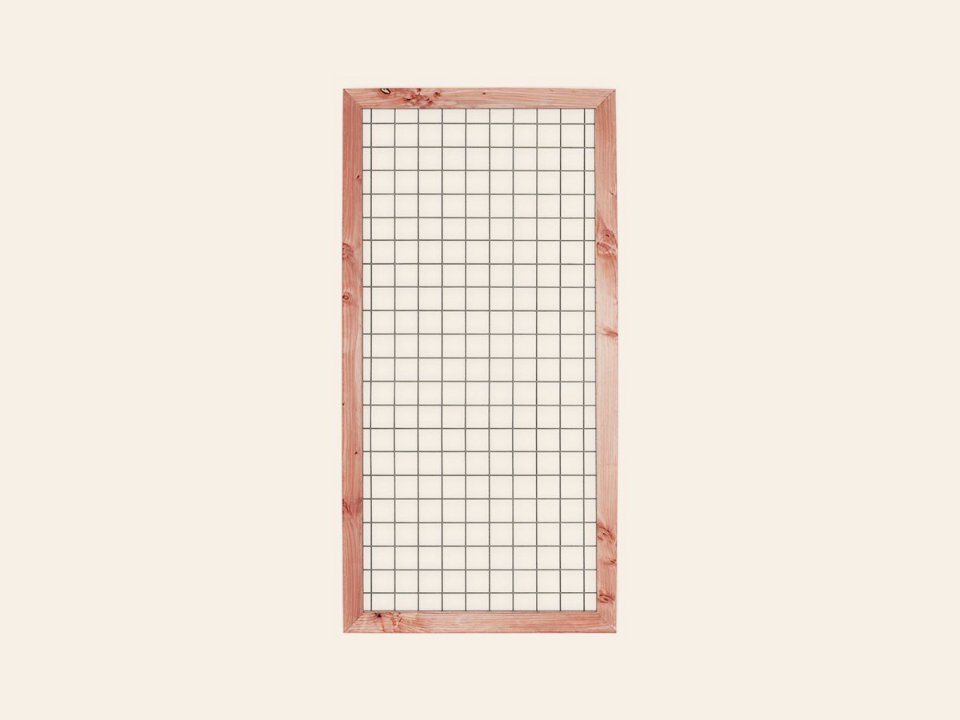 Douglas betonijzertrellis met lijst, 180 cm hoog