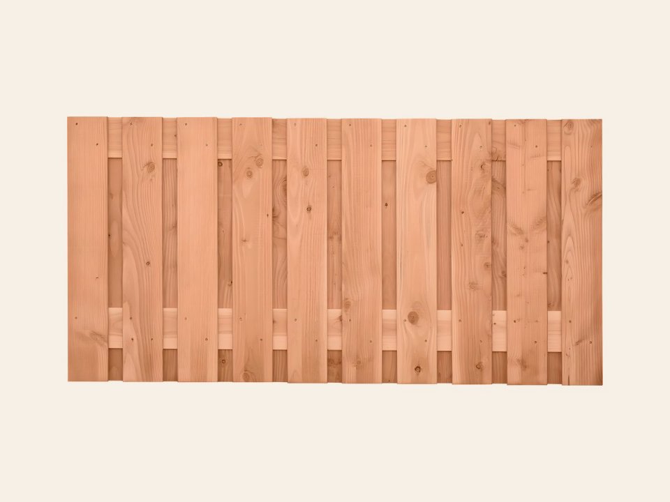 Douglas tuinscherm 21 planks, 180 cm hoog