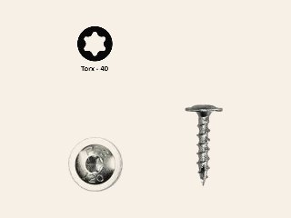 Flenskop schroef Ø 8 mm Torx T40, PFS+ verzinkt, 50 stuks