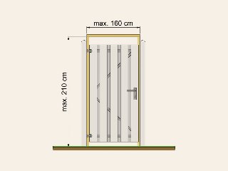 Tuindeurkozijn geschaafd, tot 160 cm