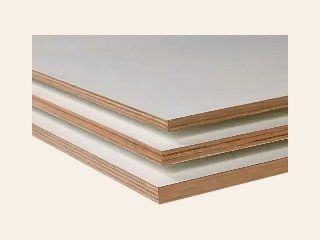 Okoumé plaat wit gegrond, B/BB