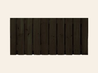 Zwart tuinscherm 21 planks, 180 cm hoog